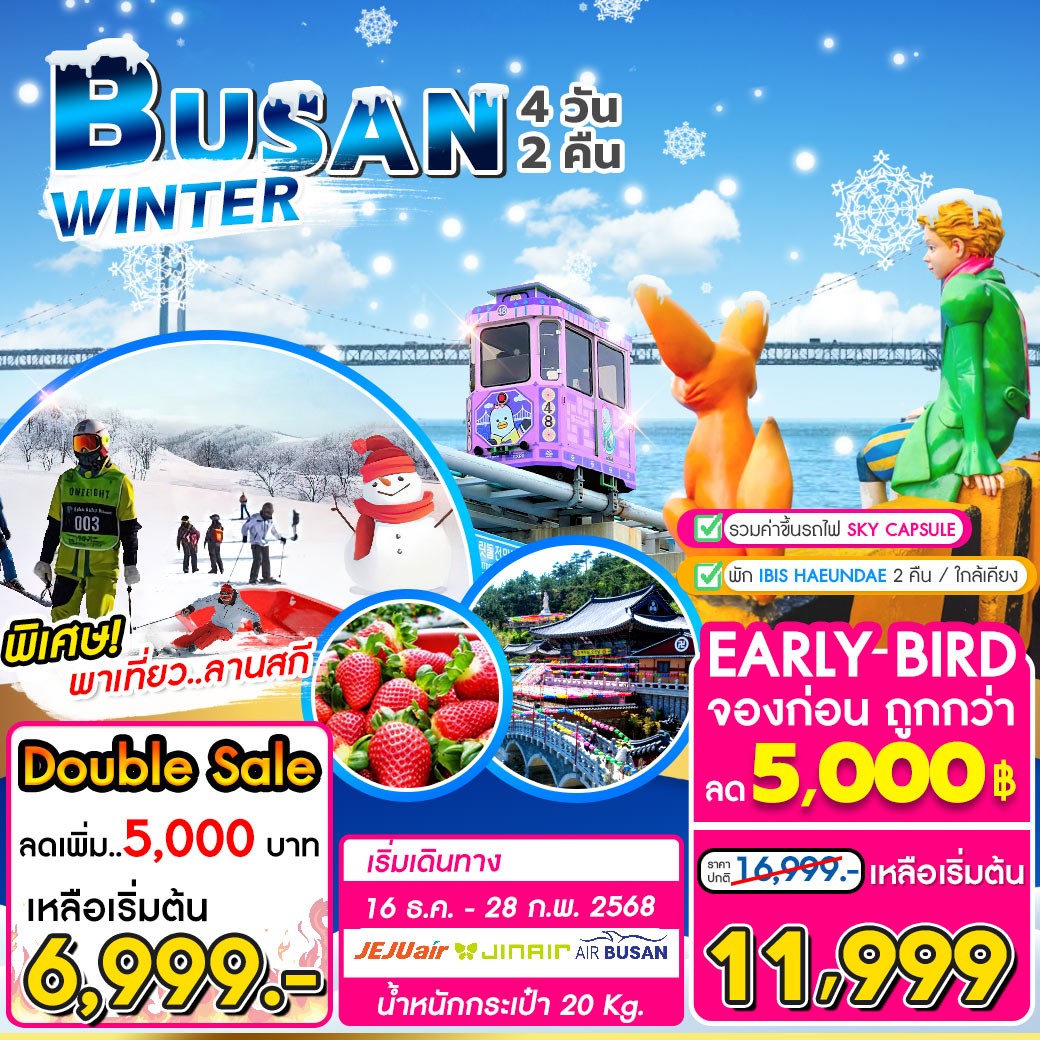 ทัวร์เกาหลี BUSAN WINTER 4วัน 2คืน (7C)